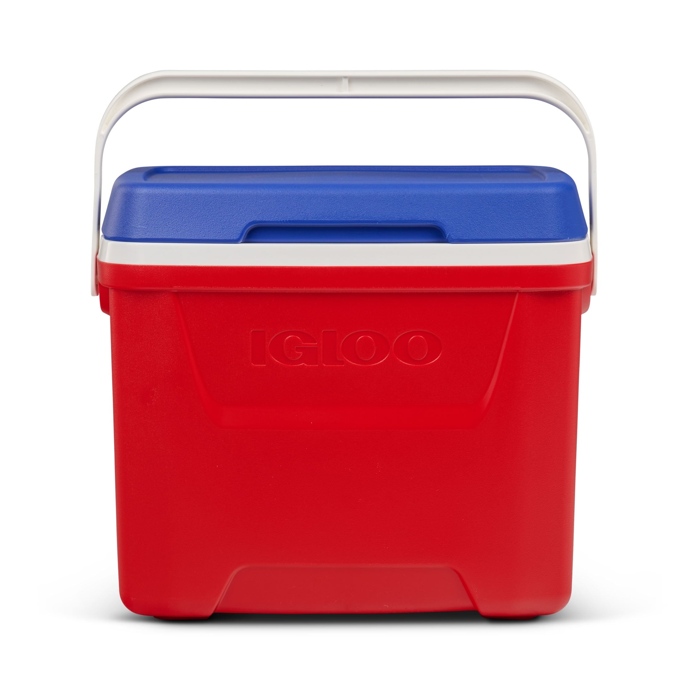 28 QT Laguna Hard-Sided Ice Chest Cooler, Aqua Blue and White