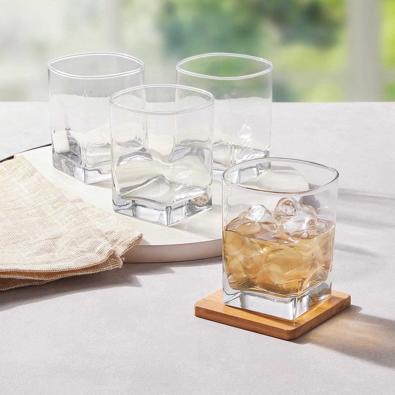Better Homes & Gardens Clear Glass Drinkware Set, 12.17 oz, 4-Piece