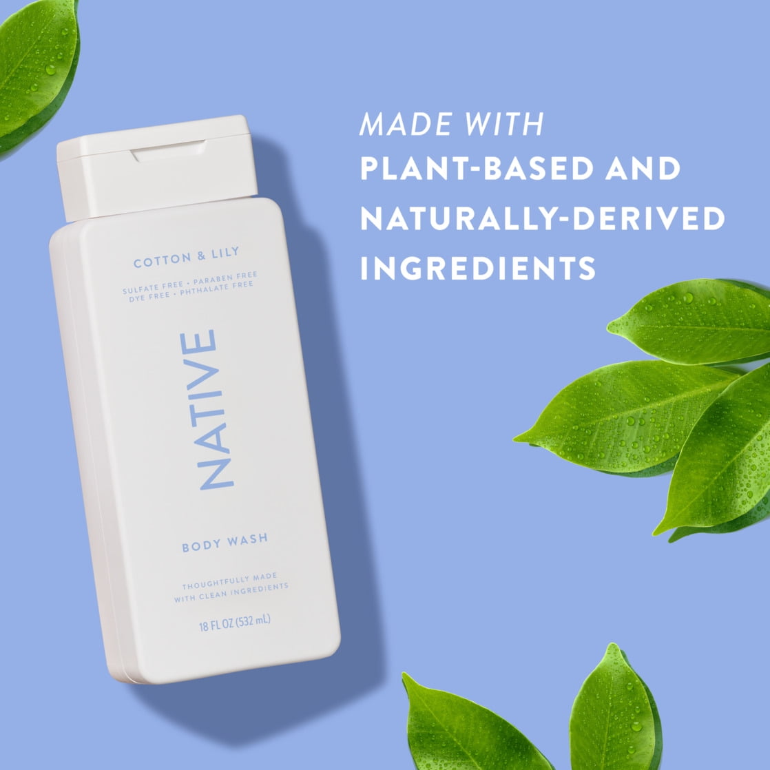 Body Wash, Coconut & Vanilla, Sulfate Free, Naturally Derived Ingredients, 24hr Freshness, for Women & Men, 18 fl oz