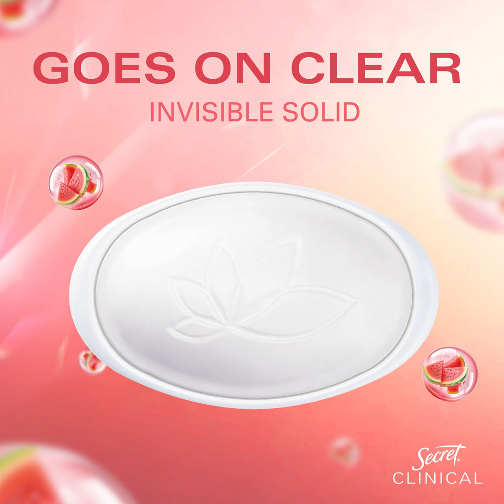 Clinical 72 HR Invisible Solid Antiperspirant Watermelon Fizz with Pro-Hyaluronic Power 1.6 oz