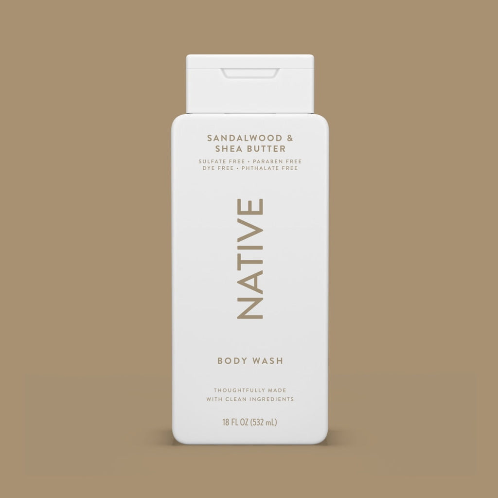 Body Wash, Sulfate Free, Sandalwood & Shea Butter, for Women and Men, 18 fl oz