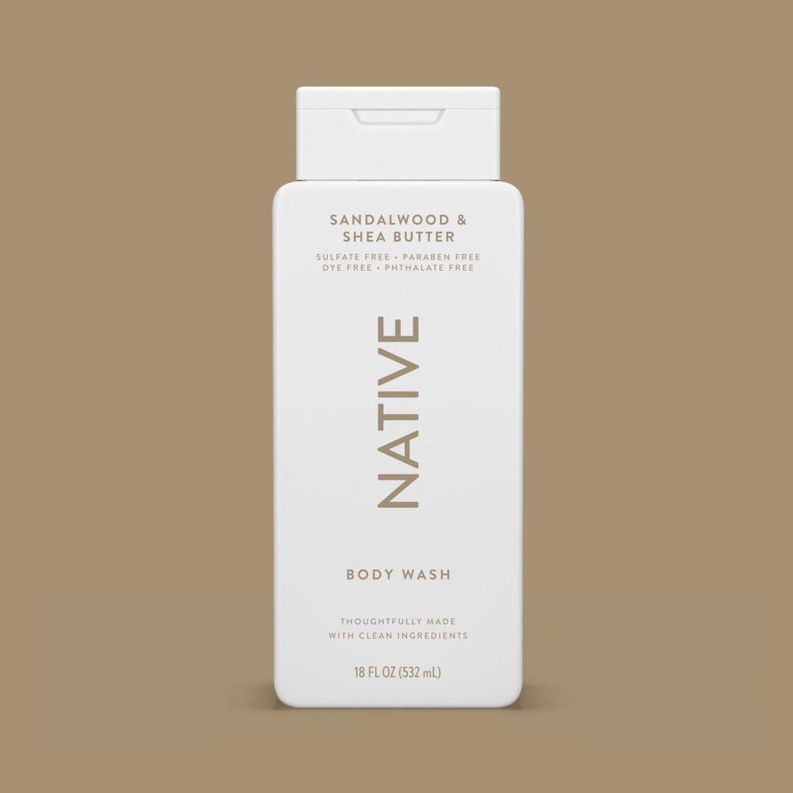 Body Wash, Sulfate Free, Sandalwood & Shea Butter, for Women and Men, 18 fl oz