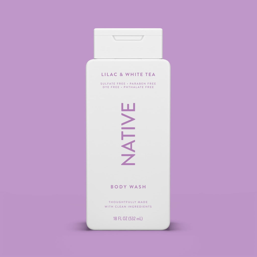 Body Wash, Lilac & White Tea, Sulfate Free, Naturally Derived Ingredients, 24hr Freshness, for Women & Men, 18 fl oz
