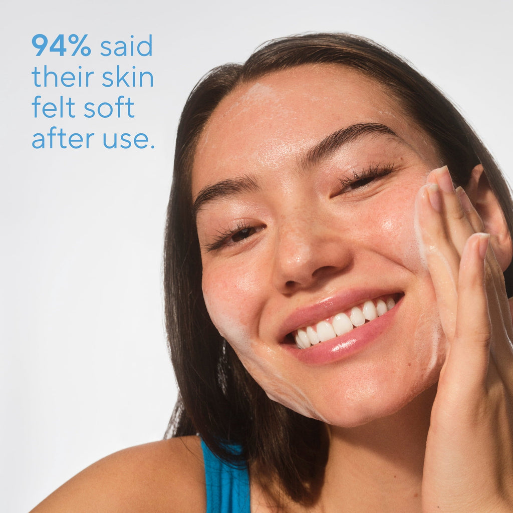 Hydrating Face Wash for Dry Skin, Sulfate Free, with Hyaluronic Acid and Shea Butter, Dermatologist Tested, 12.5 fl oz
