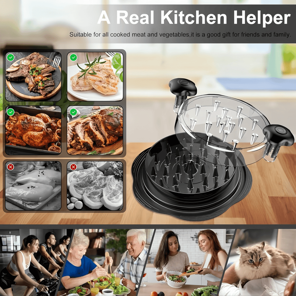 Chicken Shredder Tool Twist (Large 10 Inch), Meat Shredder for Pulled Pork Beef & Chicken, BPA Free with Anti-Slip Base & Handle, Kitchen Gadget, 1 Count