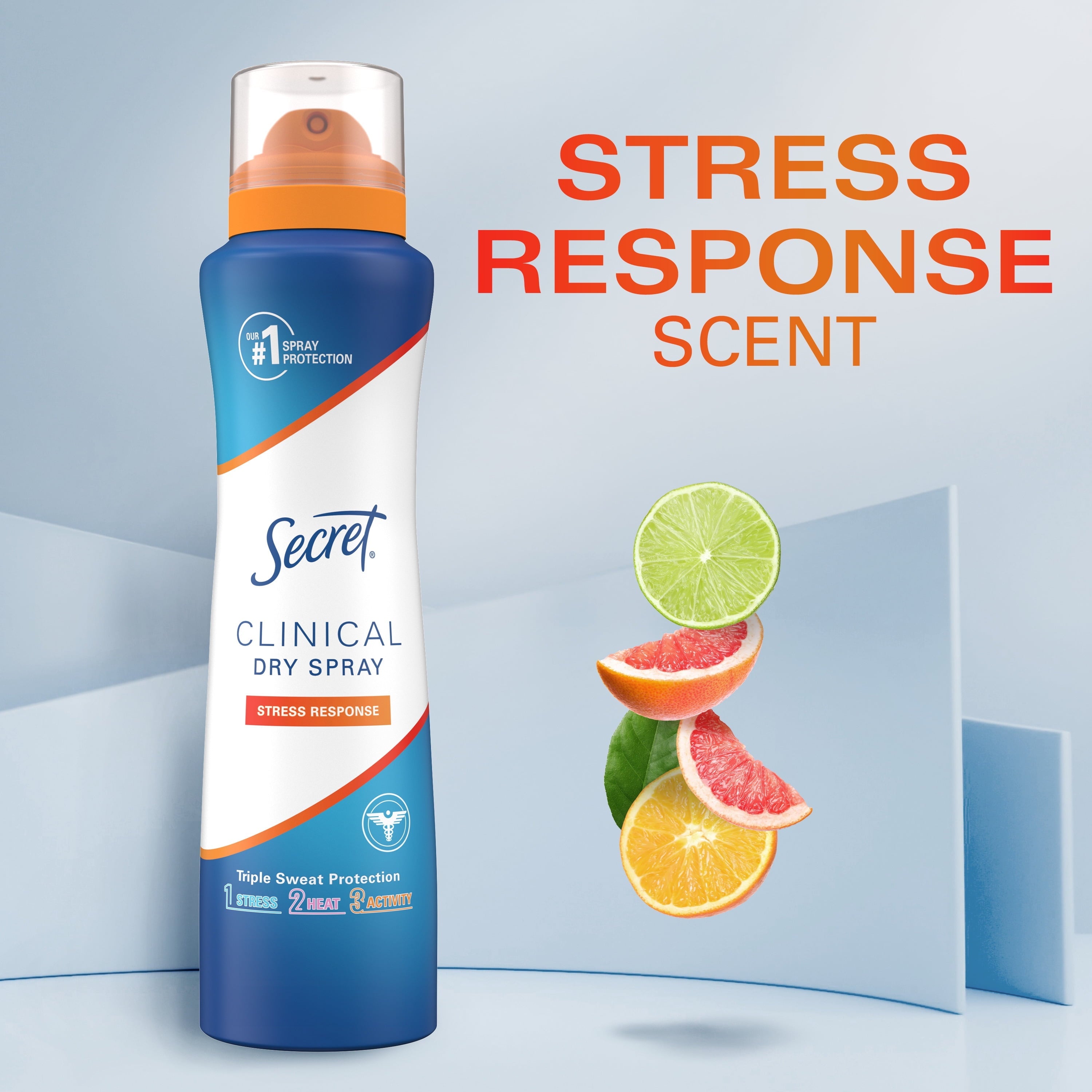 Clinical Strength Dry Spray Antiperspirant & Deodorant for Women, Stress Response Scent, 3.8oz