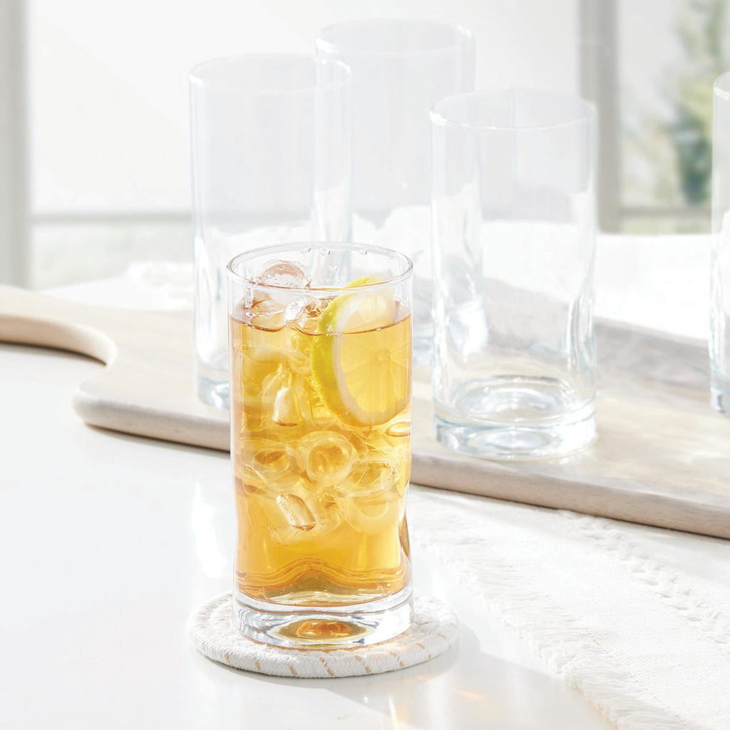 Better Homes & Gardens Lyra Glass Drinkware Set, 16.7 oz, 4-Piece