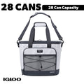 Marine 28 Can Capacity Soft-Sided Tote Cooler, White and Gray