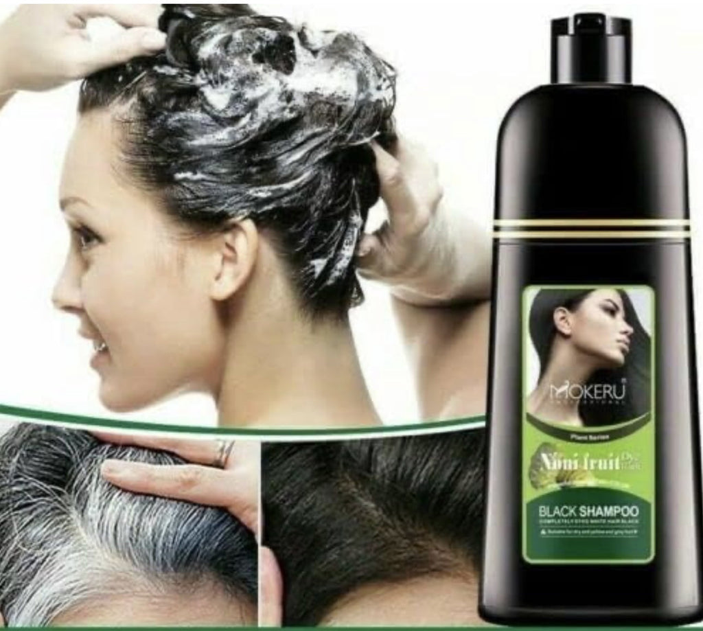 BLACK Professional Oil Hair Dye Color Shampoo 500 ML: Instant Fast Acting Long Lasting Hair Color Shampoo for Gray Hair Magic Hair Dye Shampoo Colors Hair in Minutes–Long Las