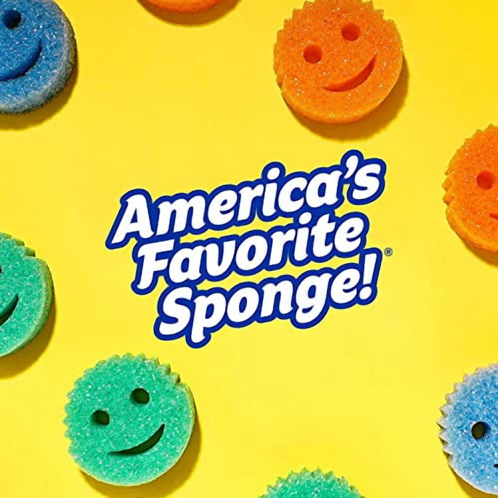 Colors 6ct + Daddy Caddy - Scratch-Free Multipurpose Dish Sponge + Sponge Holder - BPA Free & Made with Polymer Foam - Stain & Odor...