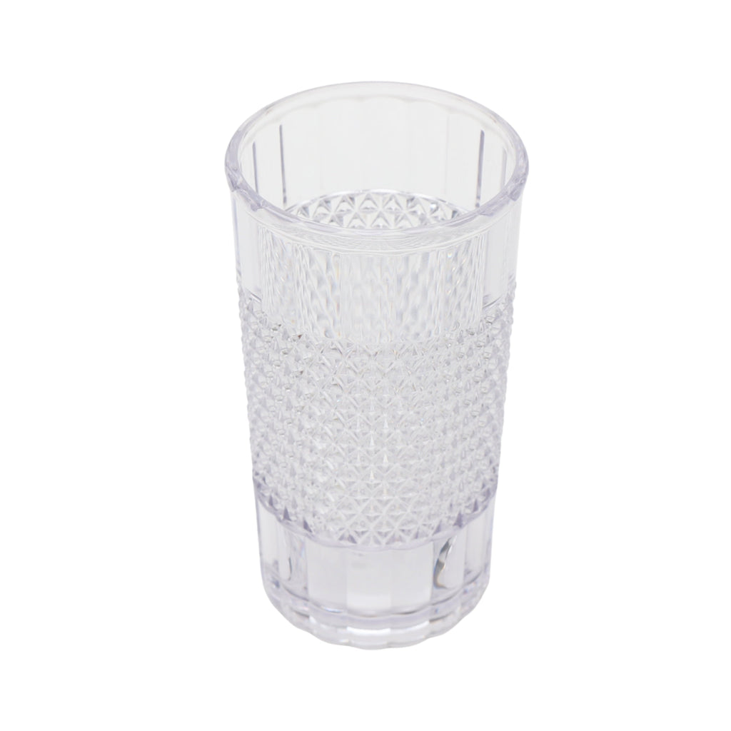 20 oz Clear Tall Acrylic Diamond Texture Tumbler