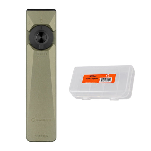 1400 Lumen Rechargeable EDC Flashlight with UV Light & Green Laser + LumenTac Organizer
