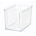 Large Deep Clear Plastic Pantry Storage Organizer Bin with Open Front, Kitchen Cabinet, Fridge and Shelf Storage Container for Pantry Organization, 12" x 7.5" x 8"