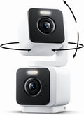 Duo Cam Pan Indoor/Outdoor Smart Security Camera 2K IP65 360° Pan/Tilt with Color Night Vision and Spotlight