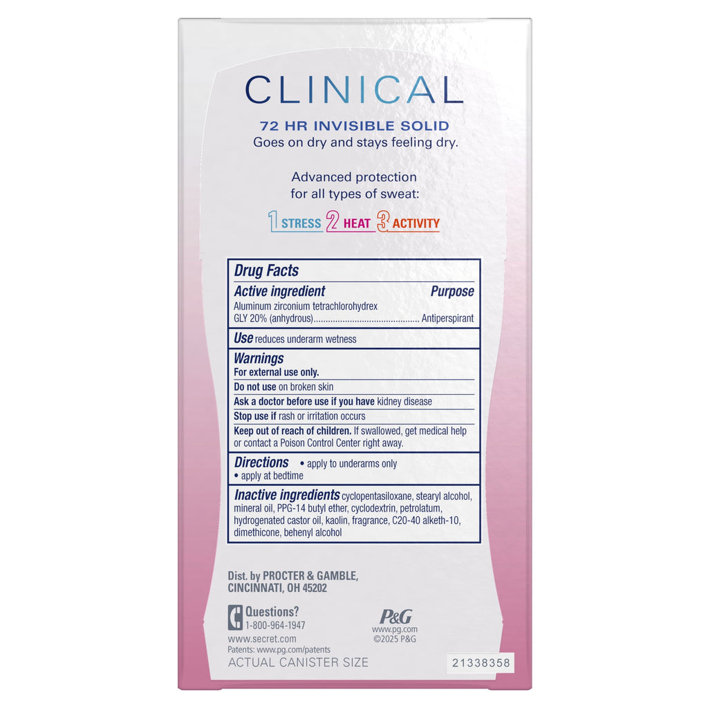 Clinical 72 HR Invisible Solid Antiperspirant Watermelon Fizz with Pro-Hyaluronic Power 1.6 oz