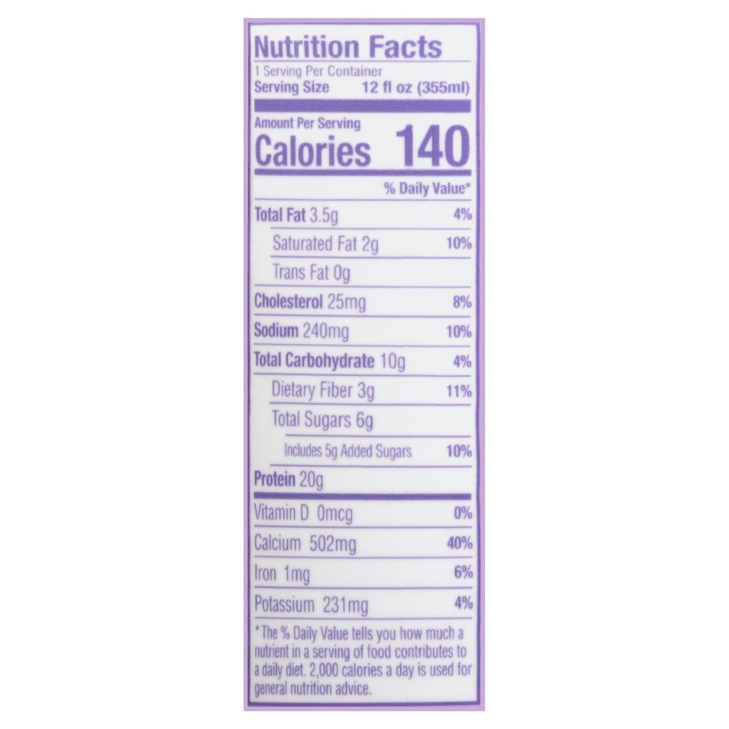 Fit 20g Protein, 140 Calories, Lactose Free, Gluten Free, Chocolate 12 Fl Oz