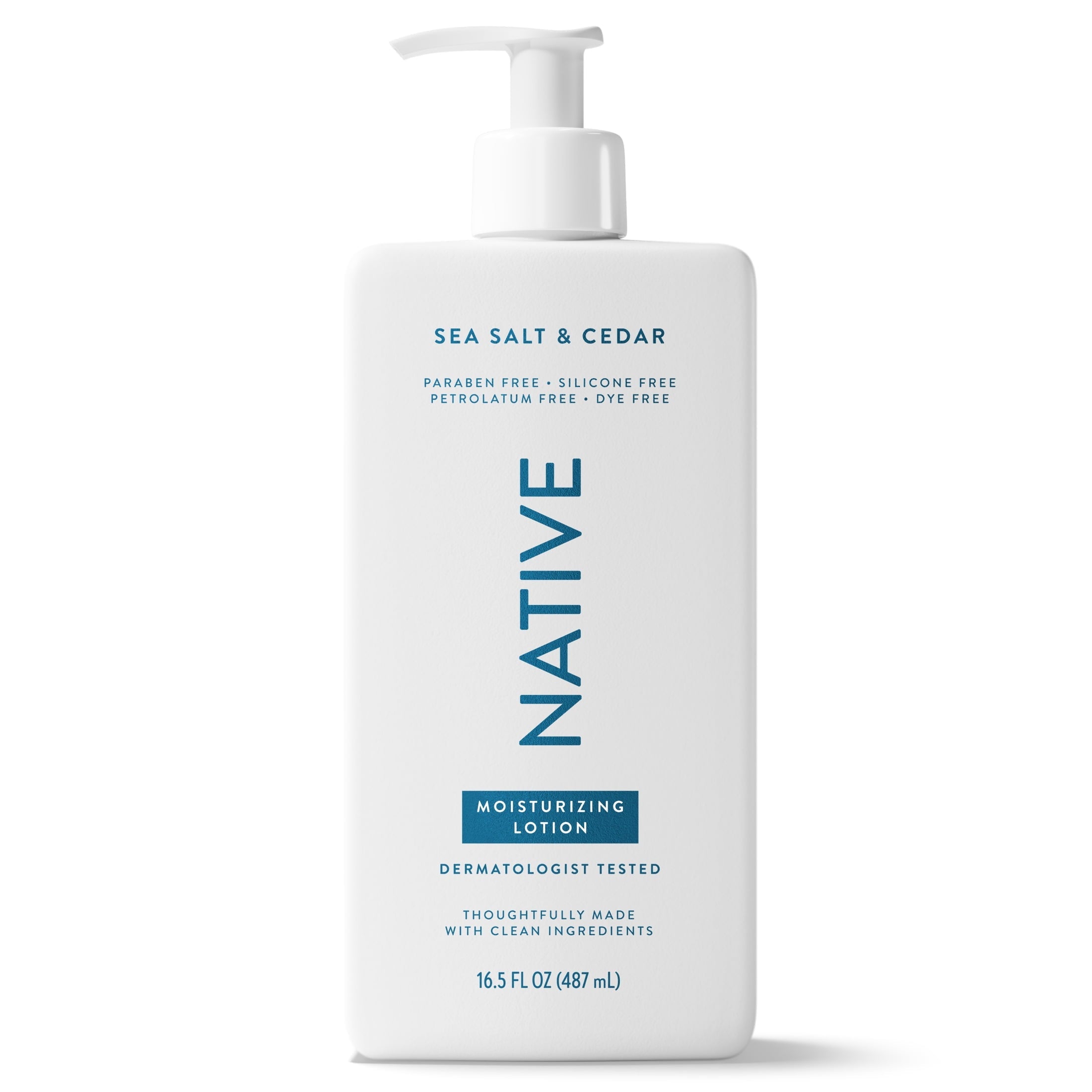 Moisturizing Body Lotion, Sea Salt & Cedar, Daily Dermatologist Tested for Sensitive Skin, for Women & Men, 16.5 fl oz