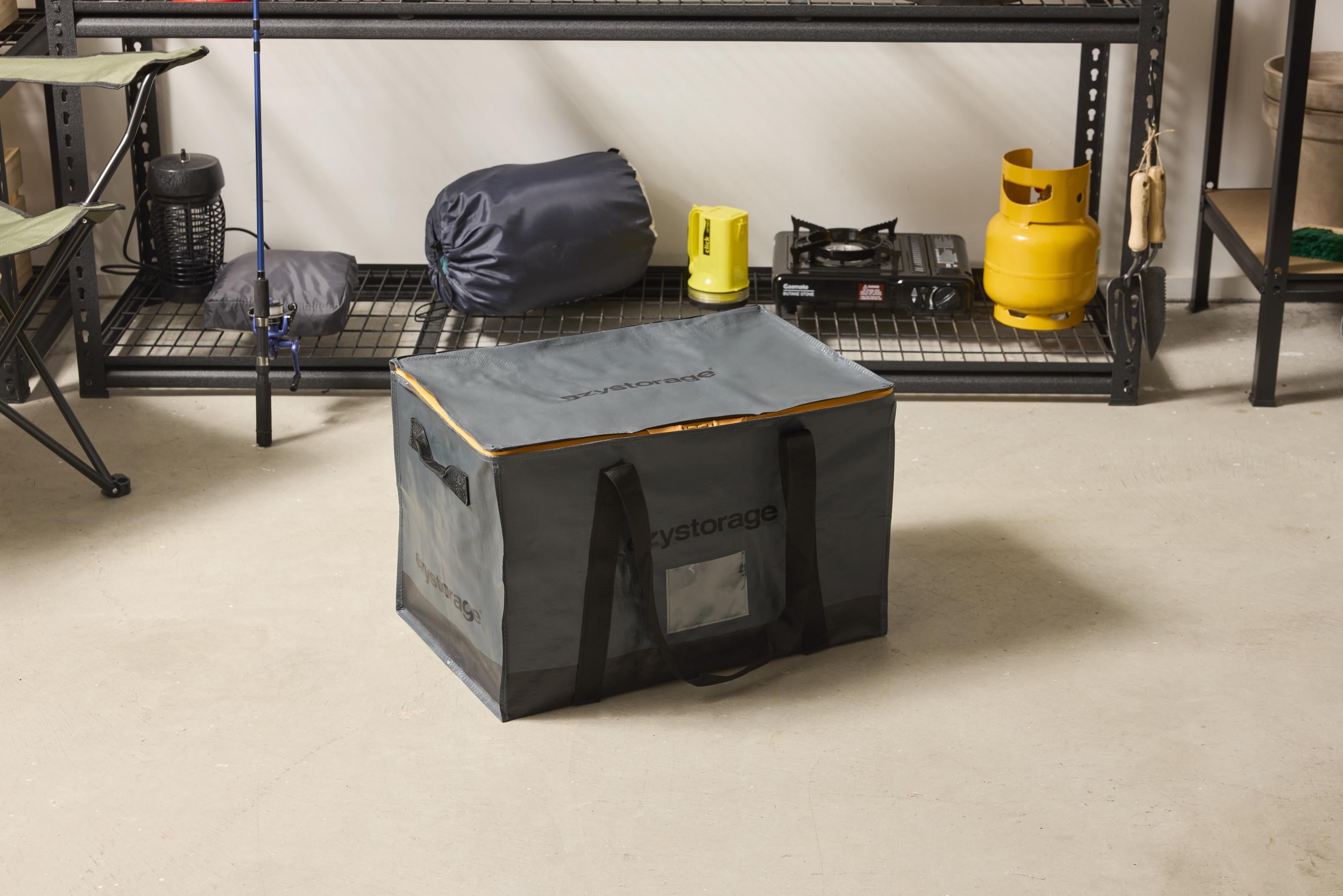 22.1 Gallon, Large, Heavy-Duty Collapsible Utility Storage Bag with Zipper and Reinforced Handles