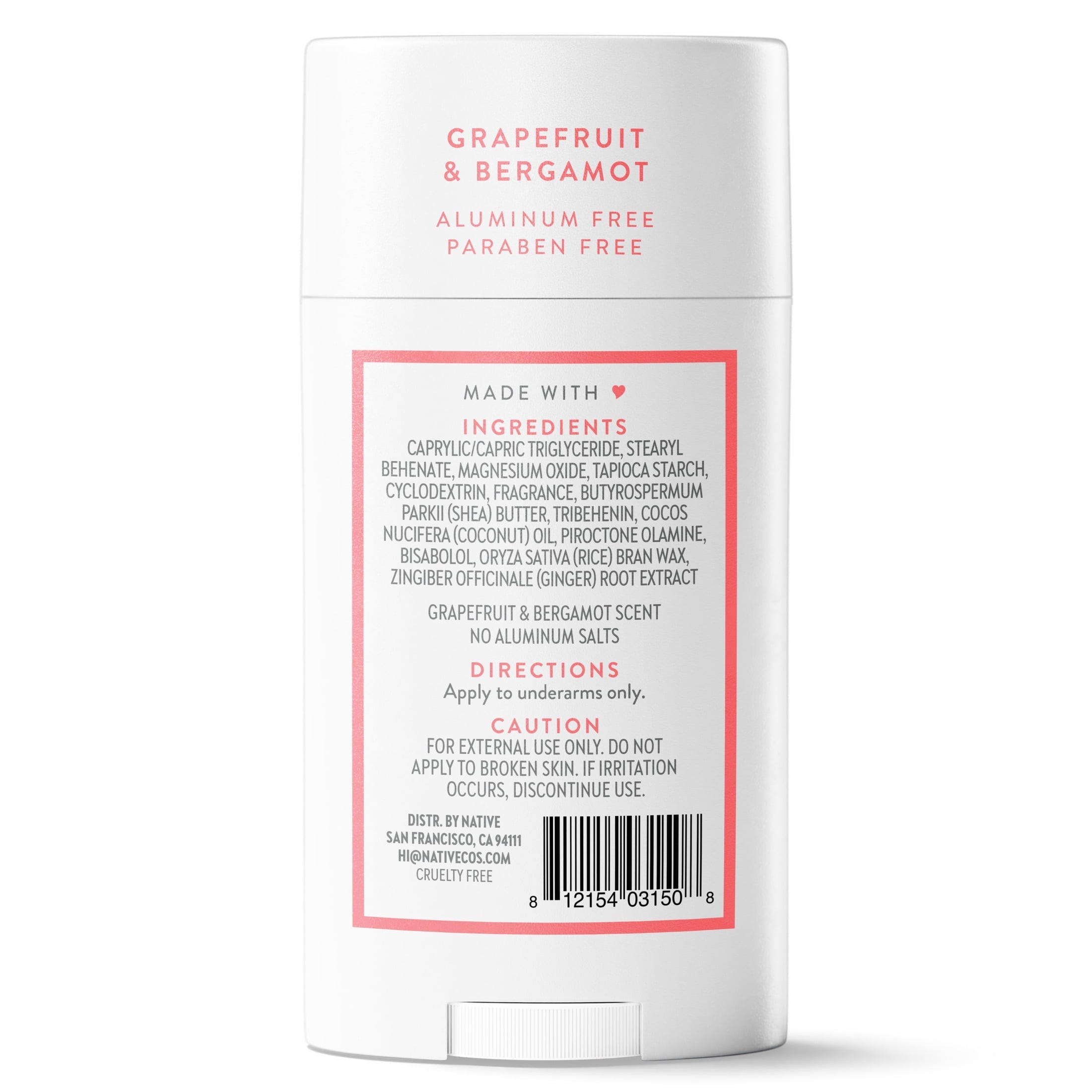 Deodorant Grapefruit & Bergamot, 2.65oz