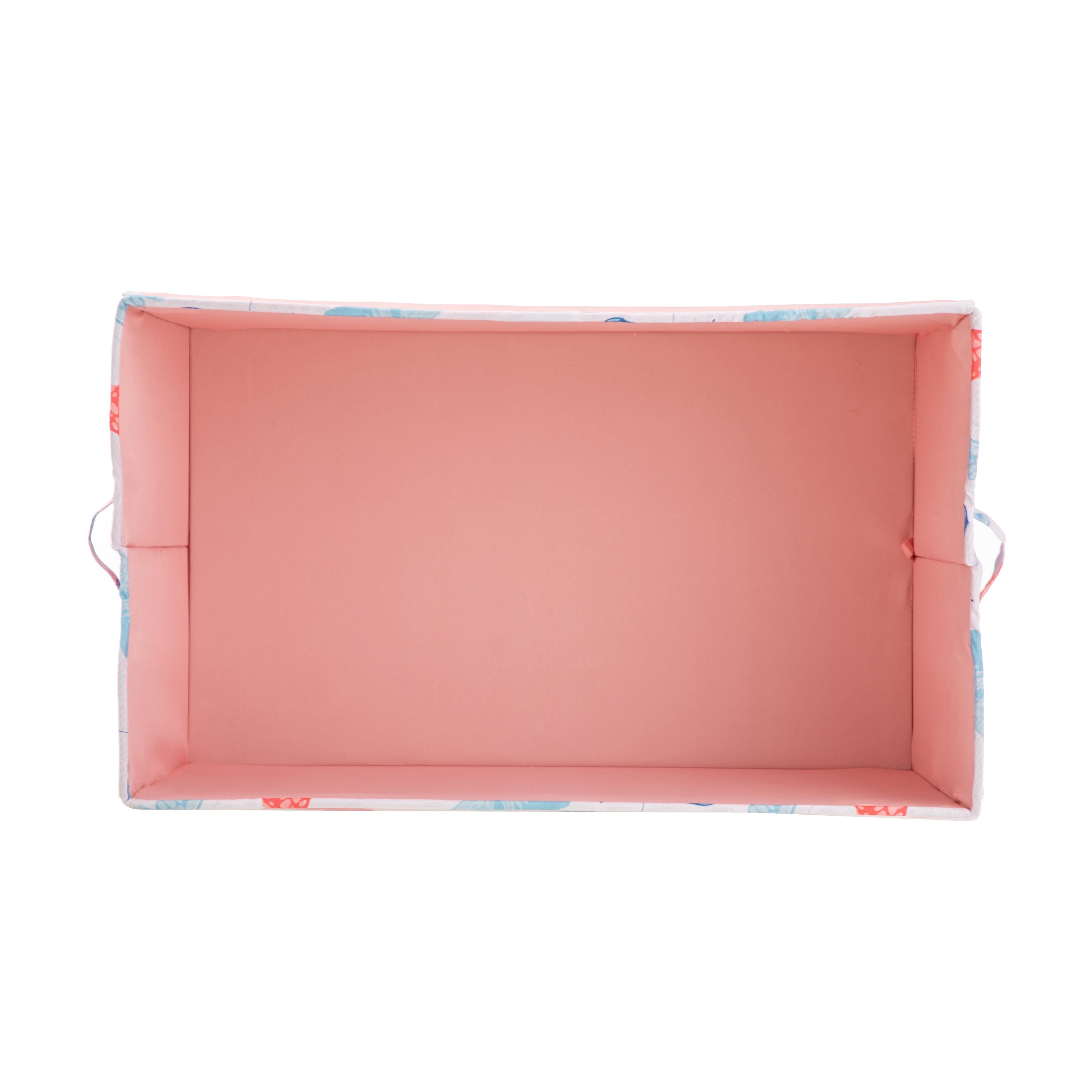 Kids Butterfly Pattern Collapsible Toy Storage Trunk, 24 in x 14.8 in x 15 in