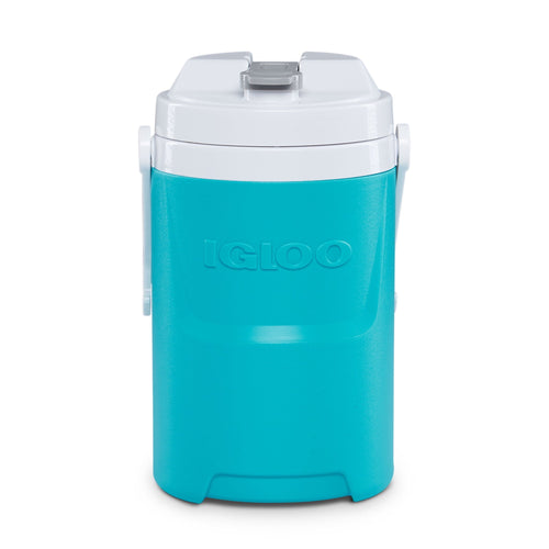 1/2 Gallon Sports Beverage Plastic Jug with Hooks, Aqua