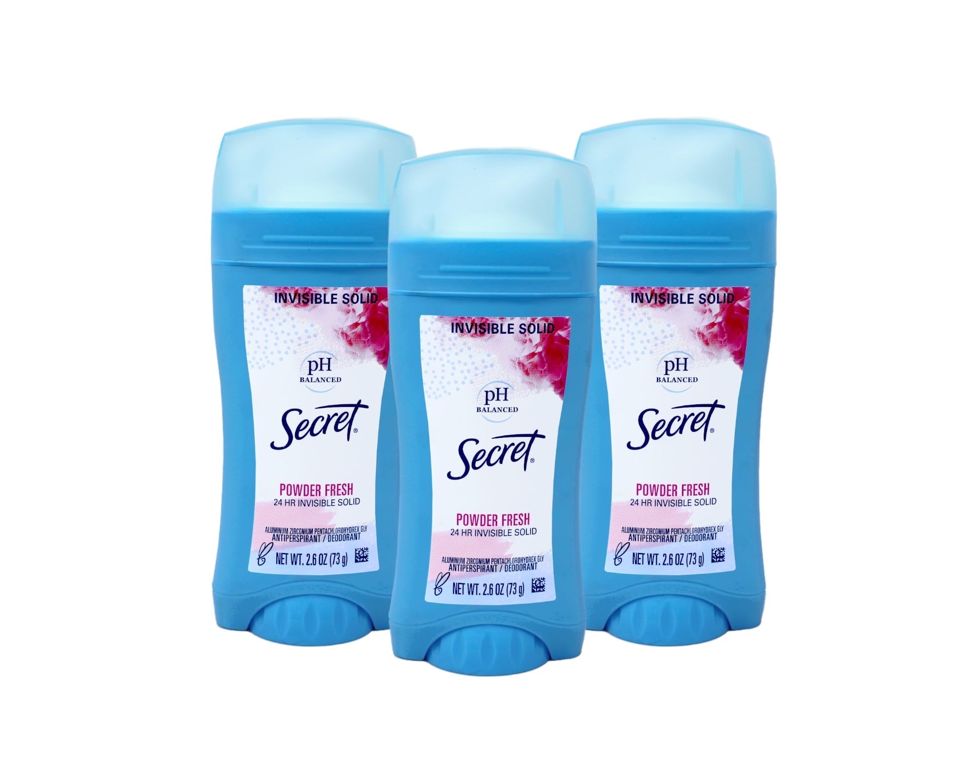 Anti-Perspirant Deodorant, Invisible Solid, Powder Fresh 2.60 oz (Pack of 3)