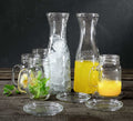 Mason Craft & More 10 Piece Glass Drinkware Set, Carafes, Drinking Jars, and Coasters