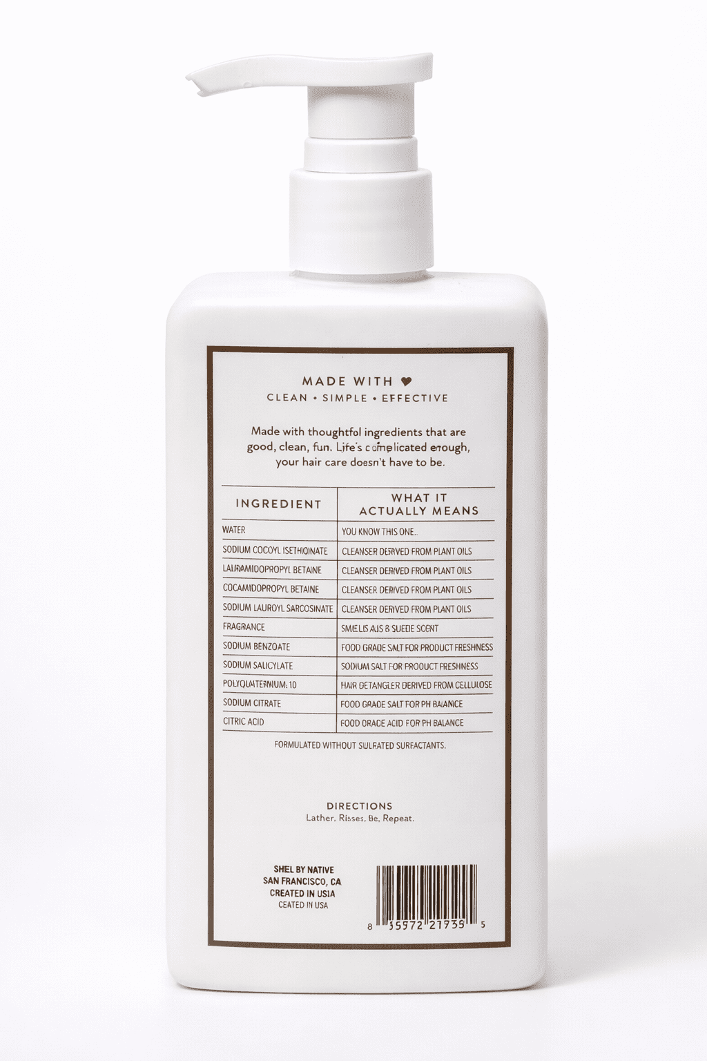 Daily Clean Shampoo, Fall Citrus & Suede Scent, Sulfate Free, Silicone Free, Paraben Free Hair Shampoo, 16.5 fl oz (487 mL)