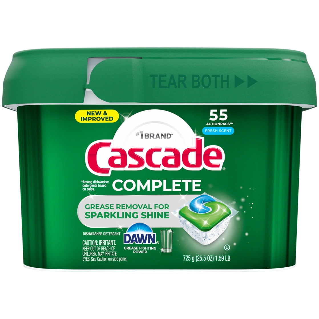 Complete Dishwasher Detergent Fresh, 55ct