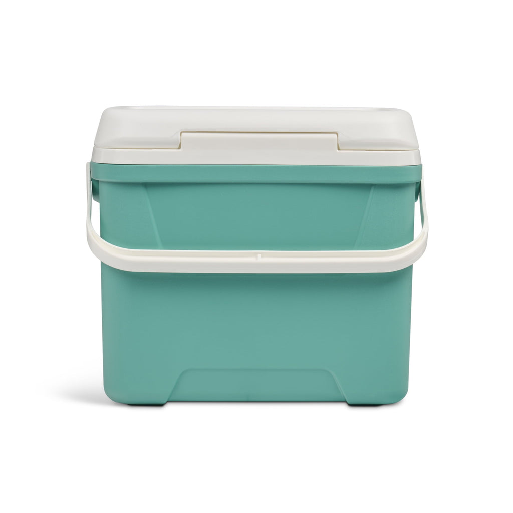 28 QT Laguna Hard-Sided Ice Chest Cooler, Aqua Blue and White