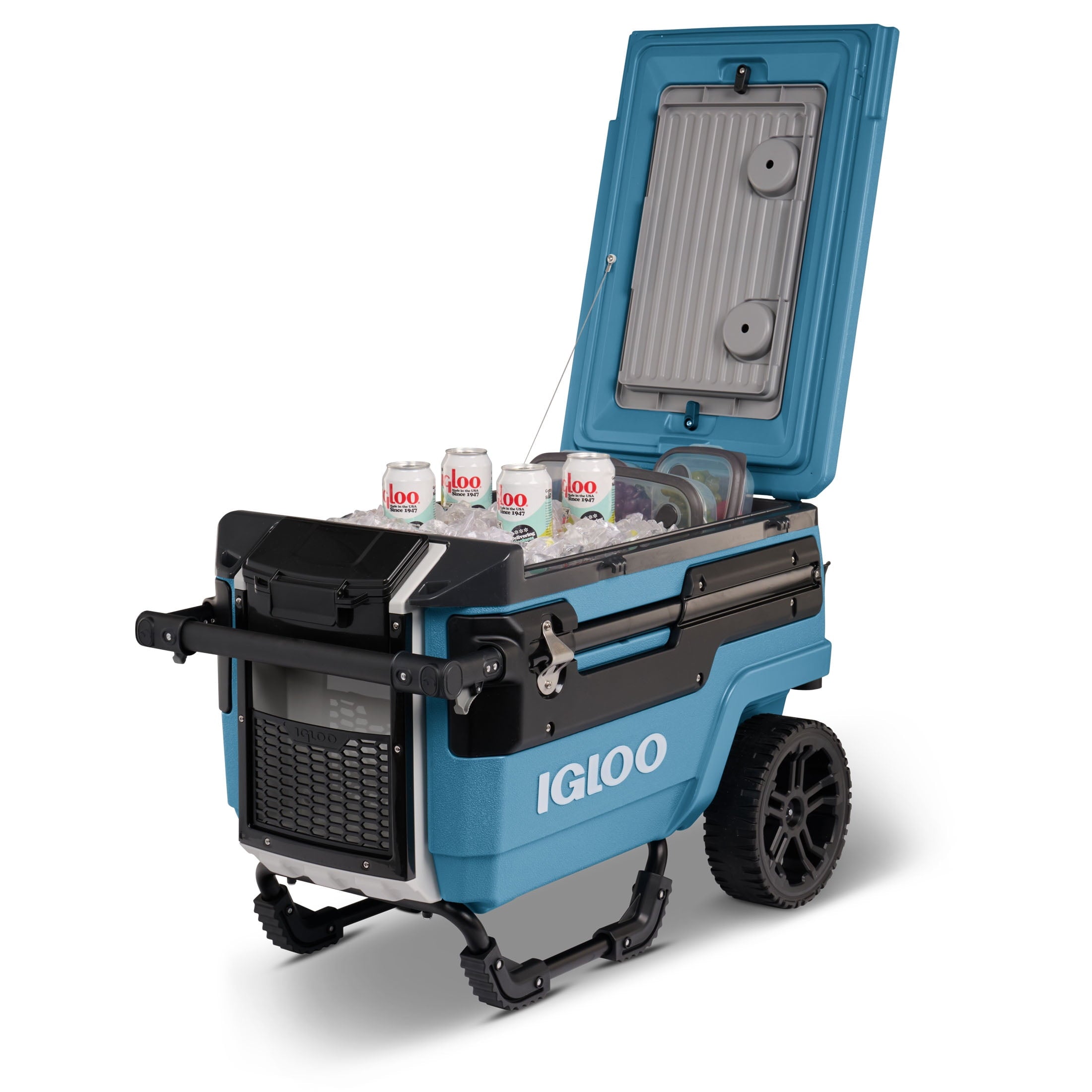 70 QT Trailmate Journey Rolling Cooler, Carbonite Gray