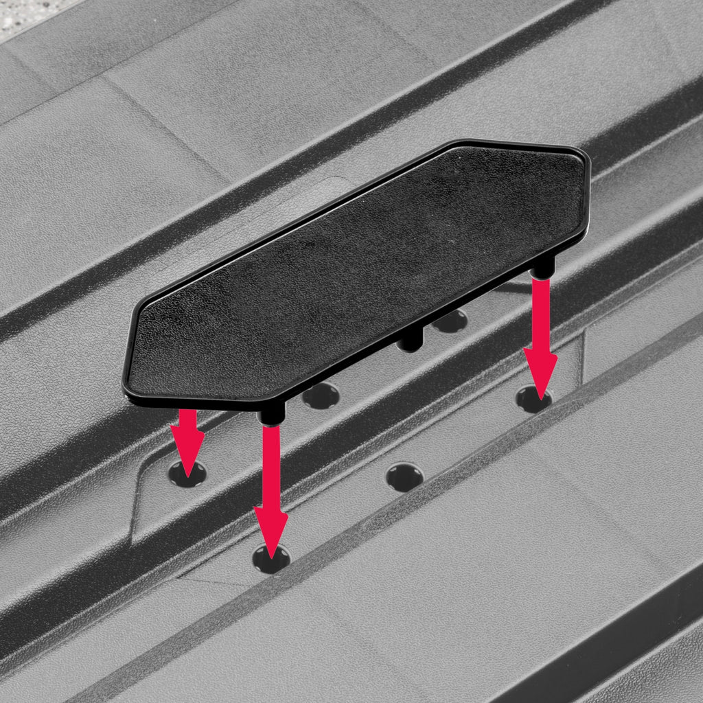 4 Tier Plastic Tote Rack, Holds Four 27 Gallon Industrial Storage Bins, Rugged and , Black