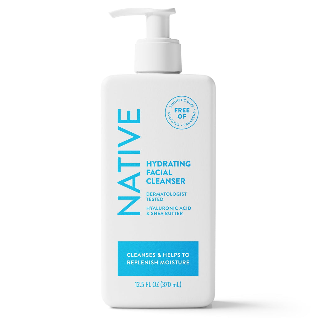 Hydrating Face Wash for Dry Skin, Sulfate Free, with Hyaluronic Acid and Shea Butter, Dermatologist Tested, 12.5 fl oz