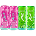 New Energy Drinks (Limited Edition) Lime Slush, Pink Slush Variety Pack Sugar-Free, Low-Calorie, Energy Boost Drink 12 fl oz (Pack of 4) Repackaged By * PickAndGo*