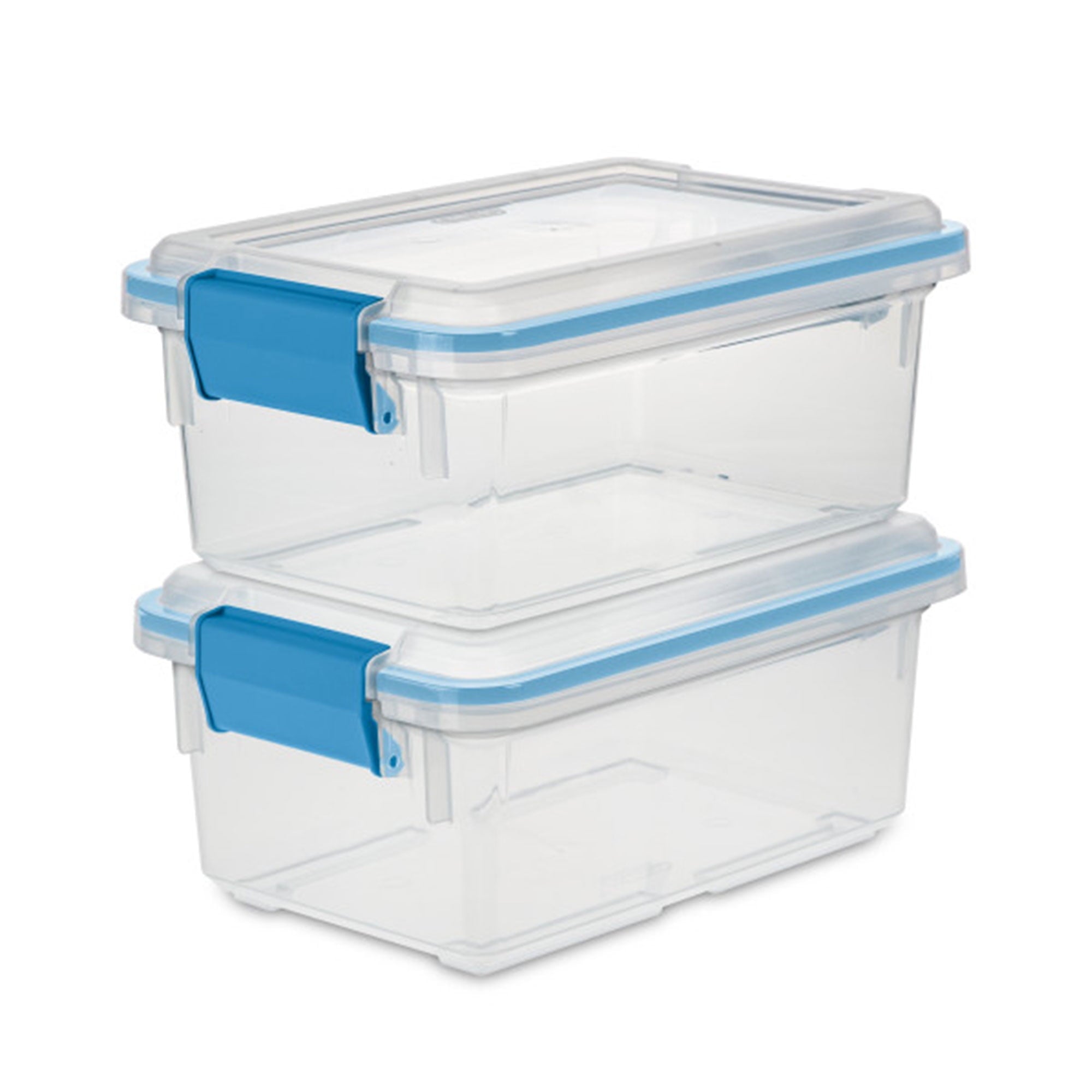7.5 Quart Clear Plastic Storage Box with Latching Lids, (6 Pack)