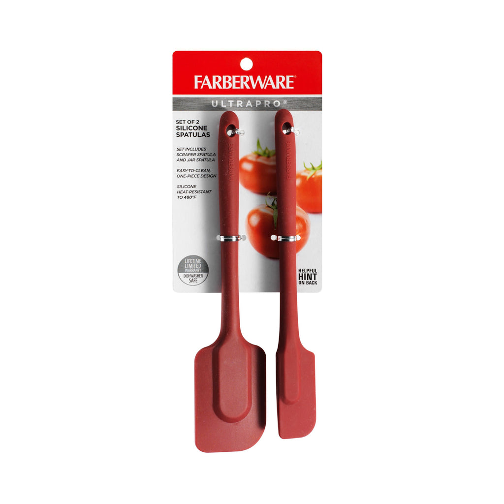 10 & 10.5 in Silicone Solid Kitchen Spatula Set Red