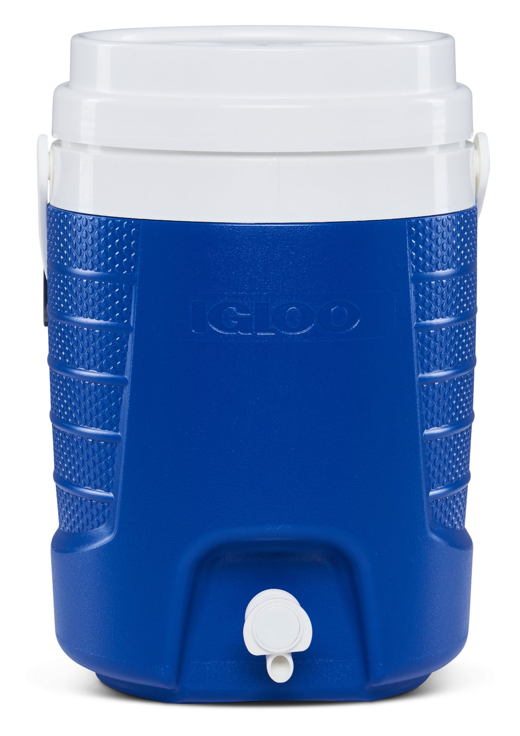 2 Gallon Sports Plastic Beverage Jug with Hooks, Blue