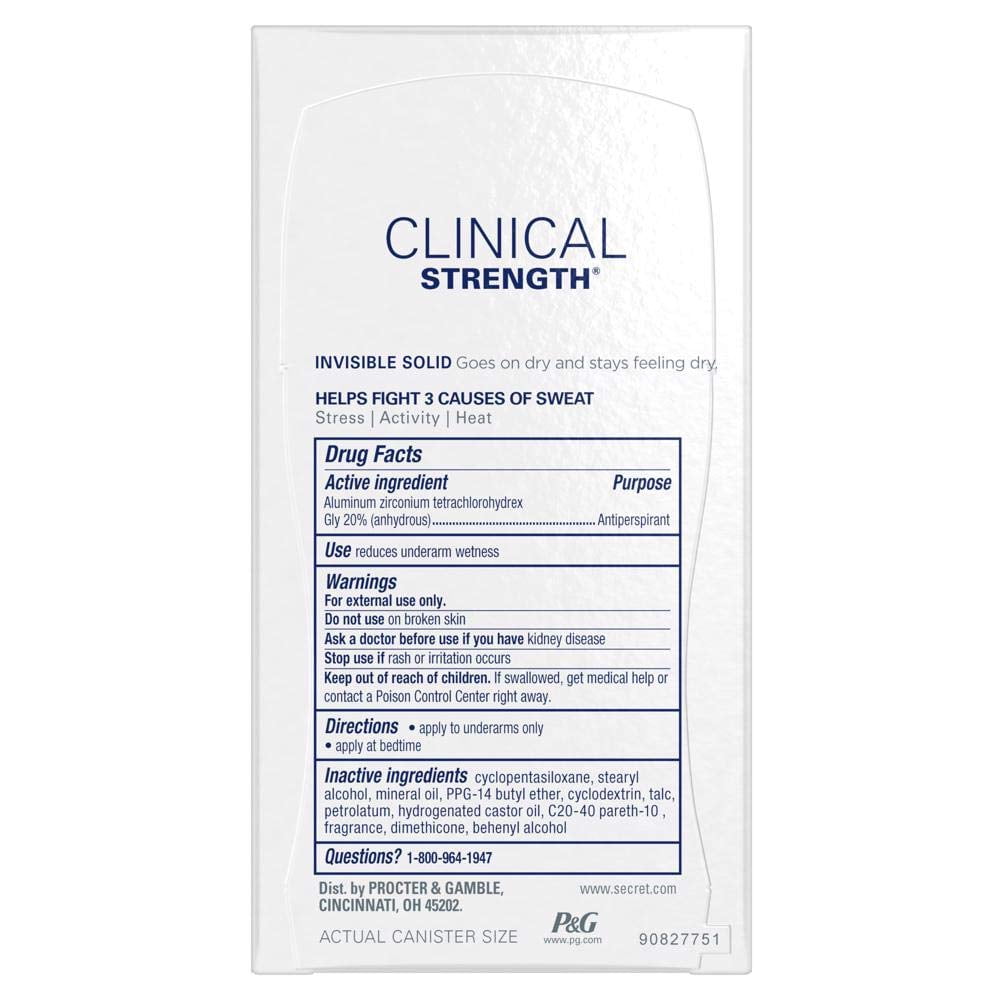 Clinical Strength Invisible Solid Antiperspirant & Deodorant, Completely Clean 1.60 oz