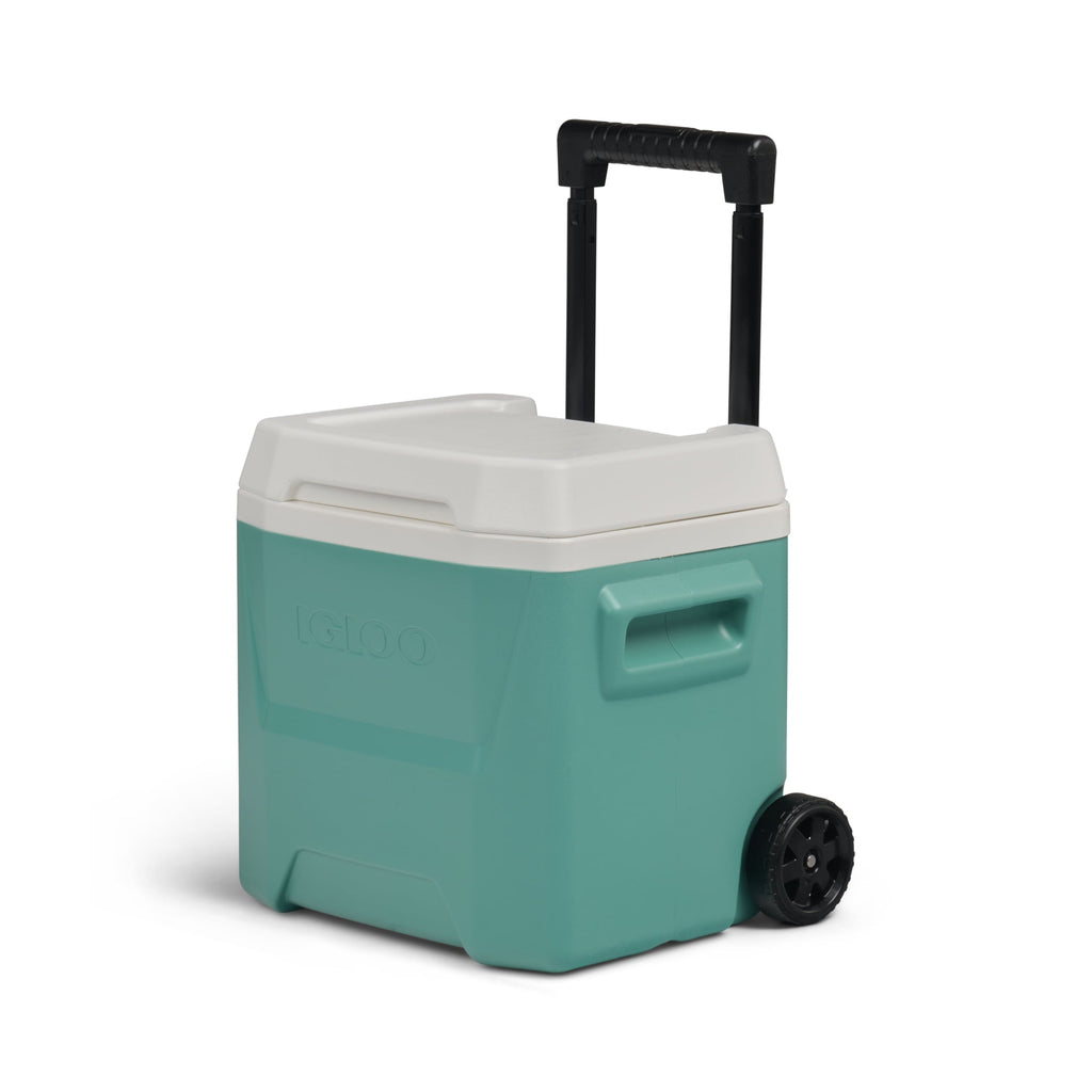 16 QT Laguna Hard Sided Ice Chest Cooler with Wheels, Aqua Blue