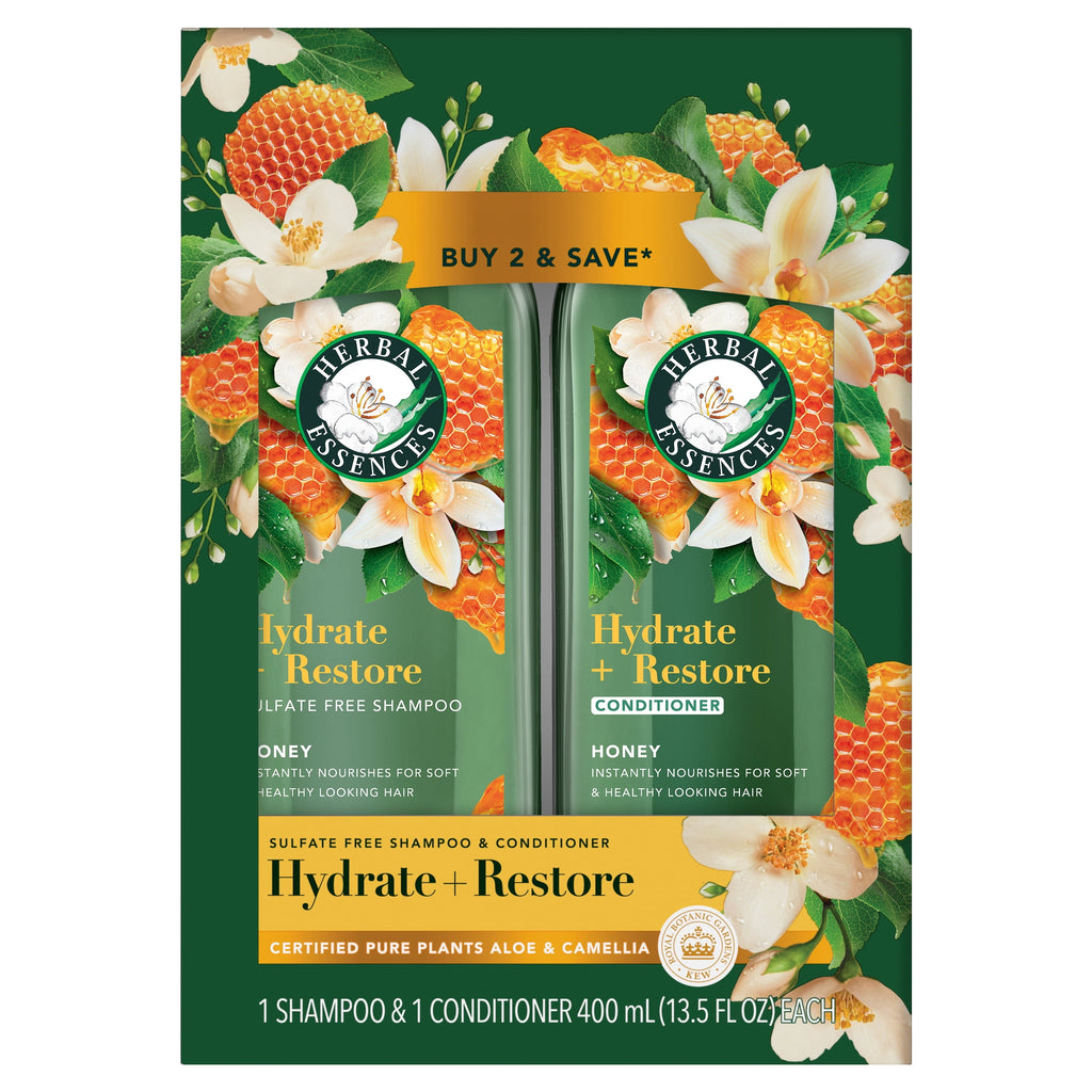 Honey Shampoo & Conditioner Dual Pack for Nourished & Healthy Hair, 13.5 fl. oz. Each