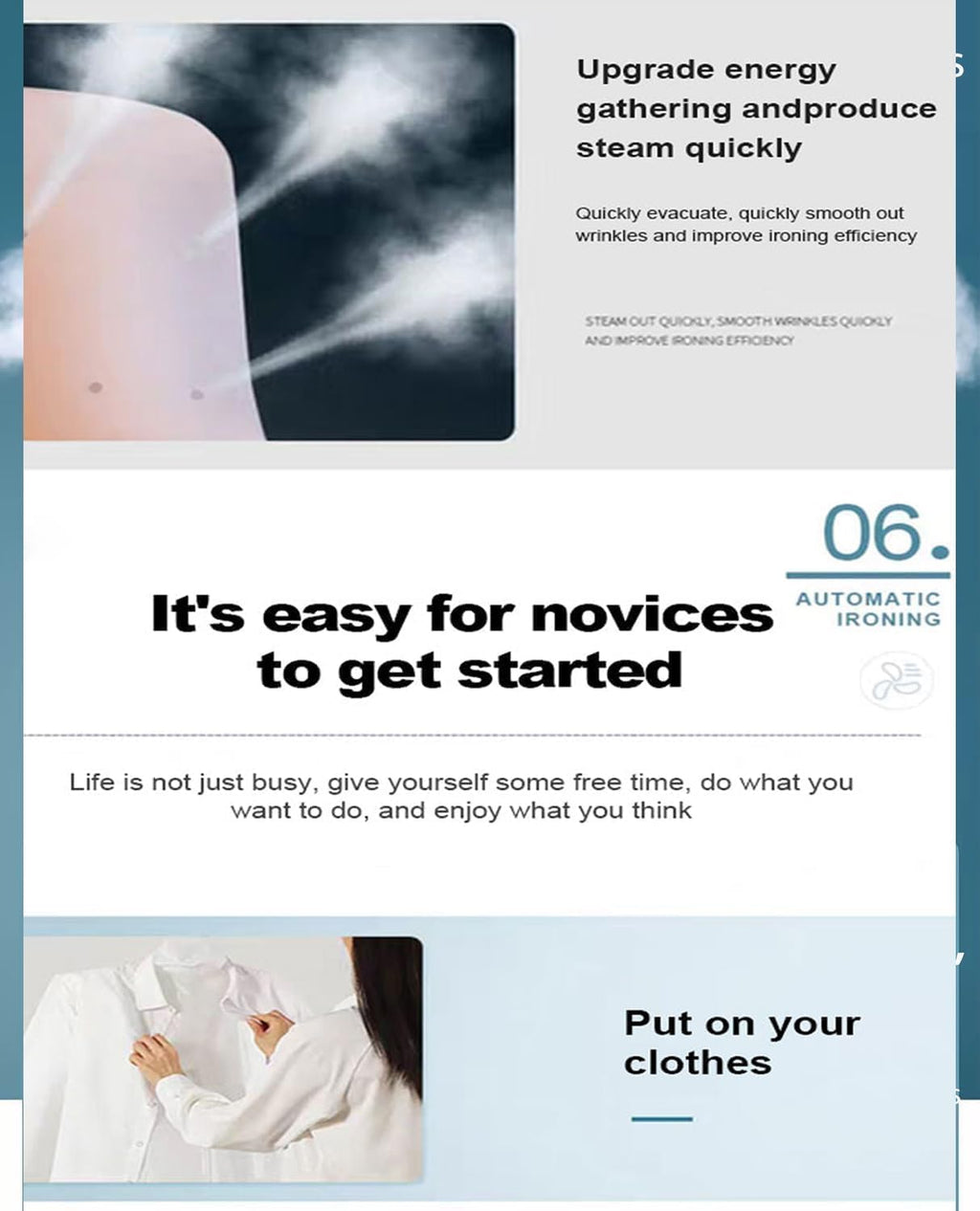 Portable Automatic Garment Dryer & Ironing Machine, Hands-Free Clothes Wrinkle Remover with Hot Air, Fast Drying for Shirts and Pants, Space-Saving Apartment & Dorm Essentials