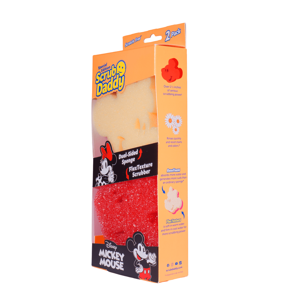 Disney Mickey & Minnie Mouse Non-Scratch Cleaning Sponges, 2-Pack