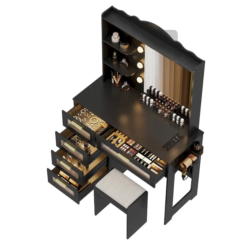 Makeup Vanity with 3 Lighting Colors
