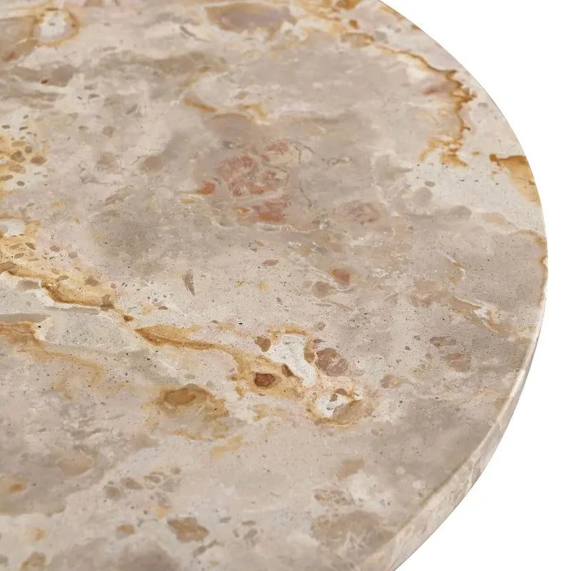 SAFAVIEH Couture Ghicu Tall Round Marble Accent Table - 22 In W x 21 In D x 24 In H - 21Wx21Dx24H