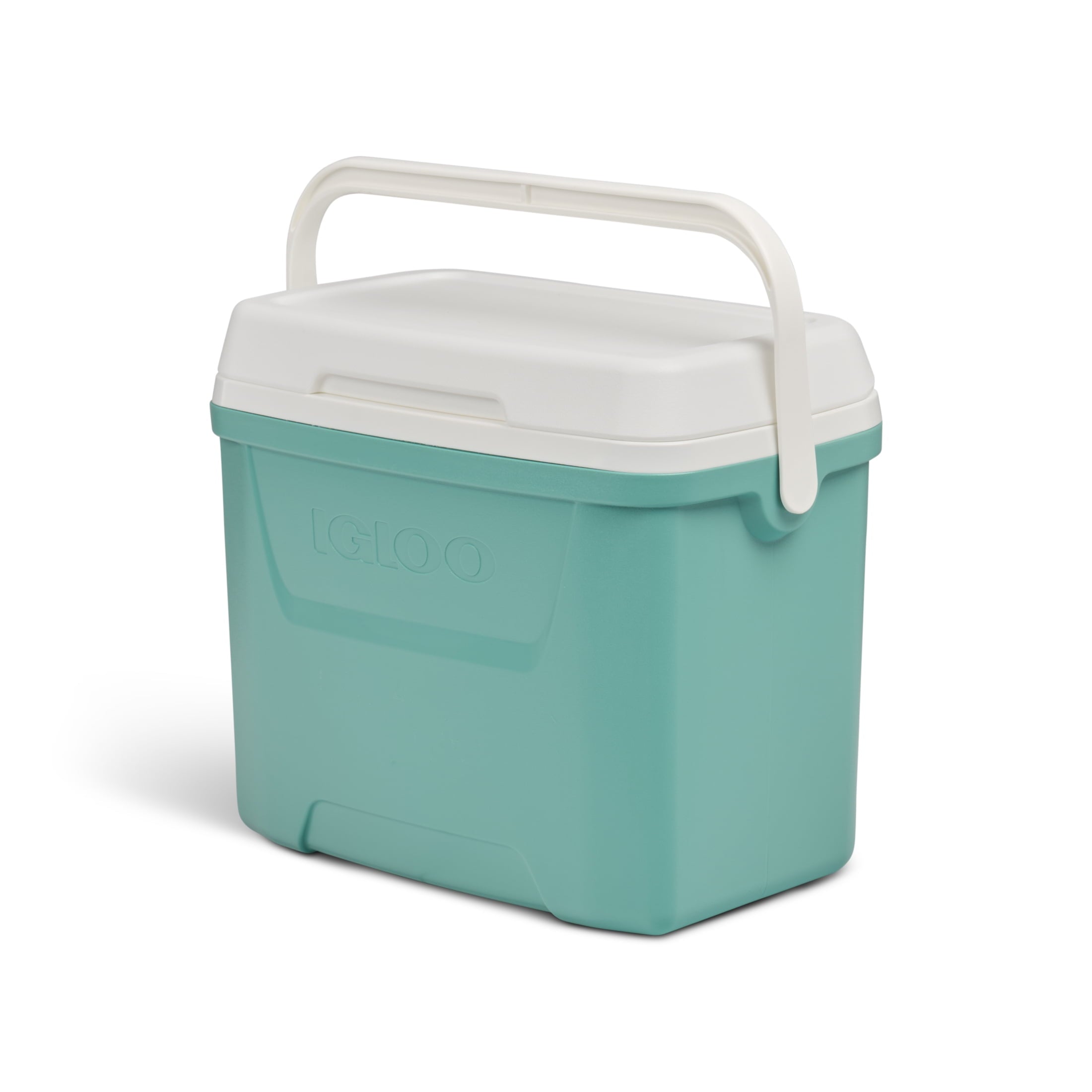 28 QT Laguna Hard-Sided Ice Chest Cooler, Aqua Blue and White
