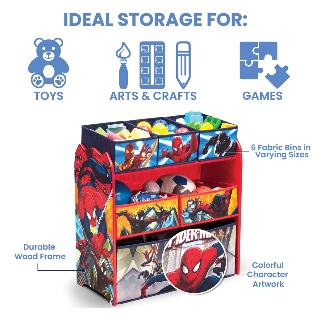 Design and Store 6 Bin Toy Storage Organizer by