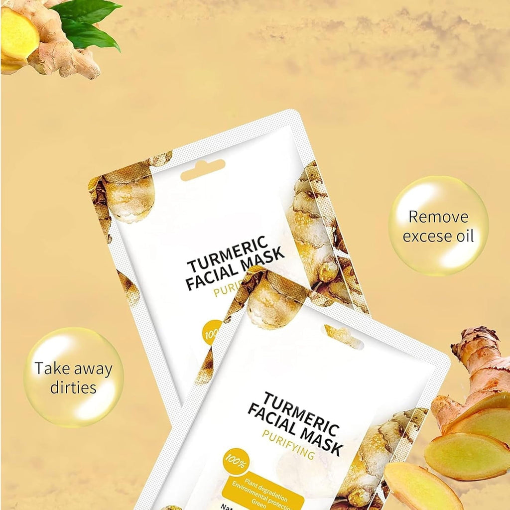 11 Pack Fruit Moisturizing Facial Mask Sheet, Rich in Fruit Essence Face Mask to Brighten and Hydrate Dull Skin