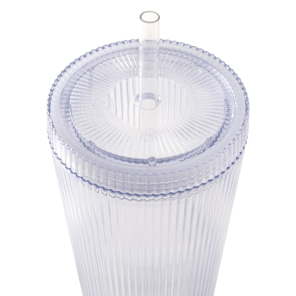 Double-Wall 18oz Iced Coffee Tumbler with Straw