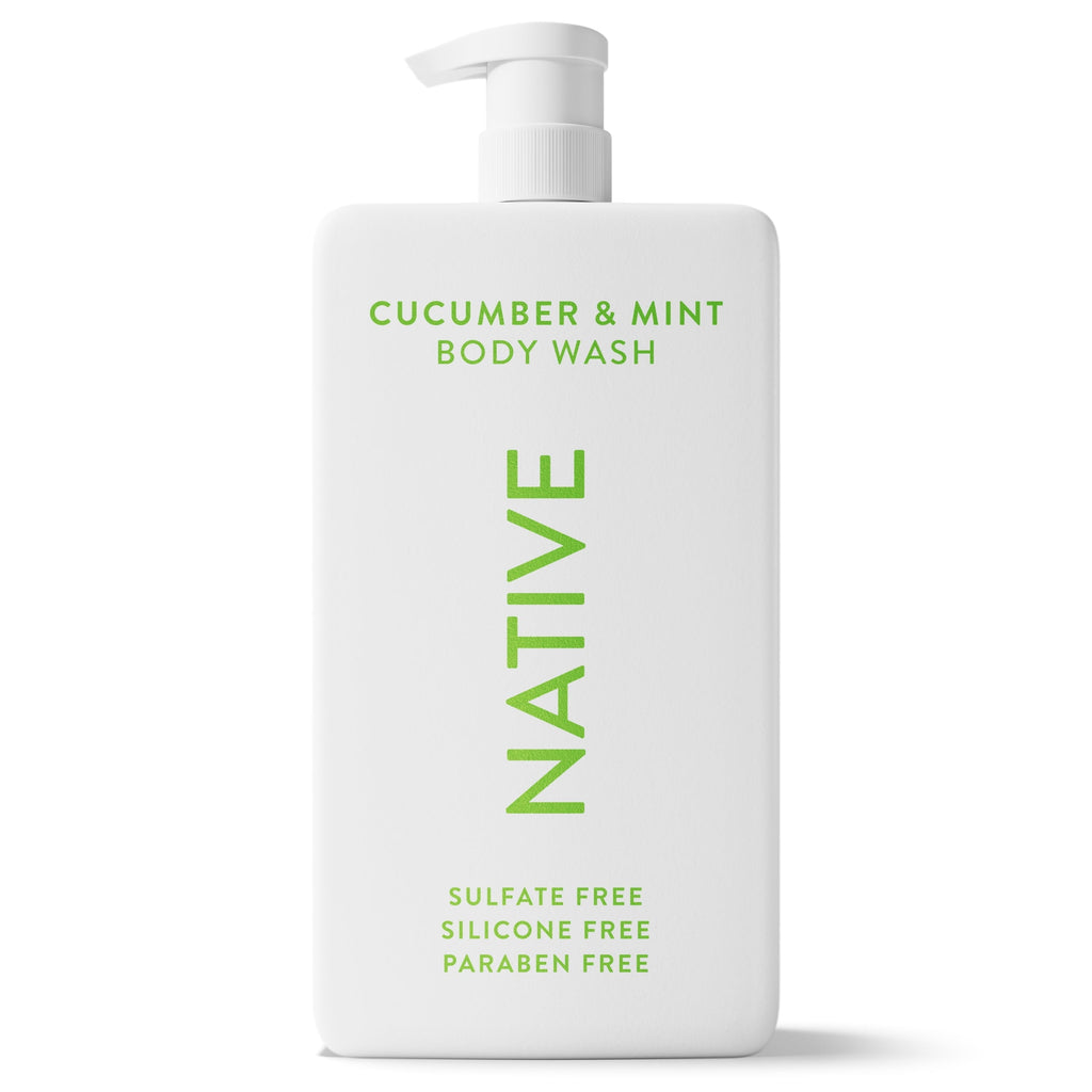 Body Wash, Cucumber & Mint, Sulfate Free, Naturally Derived Ingredients, 24hr Freshness, for Women & Men, 36 fl oz