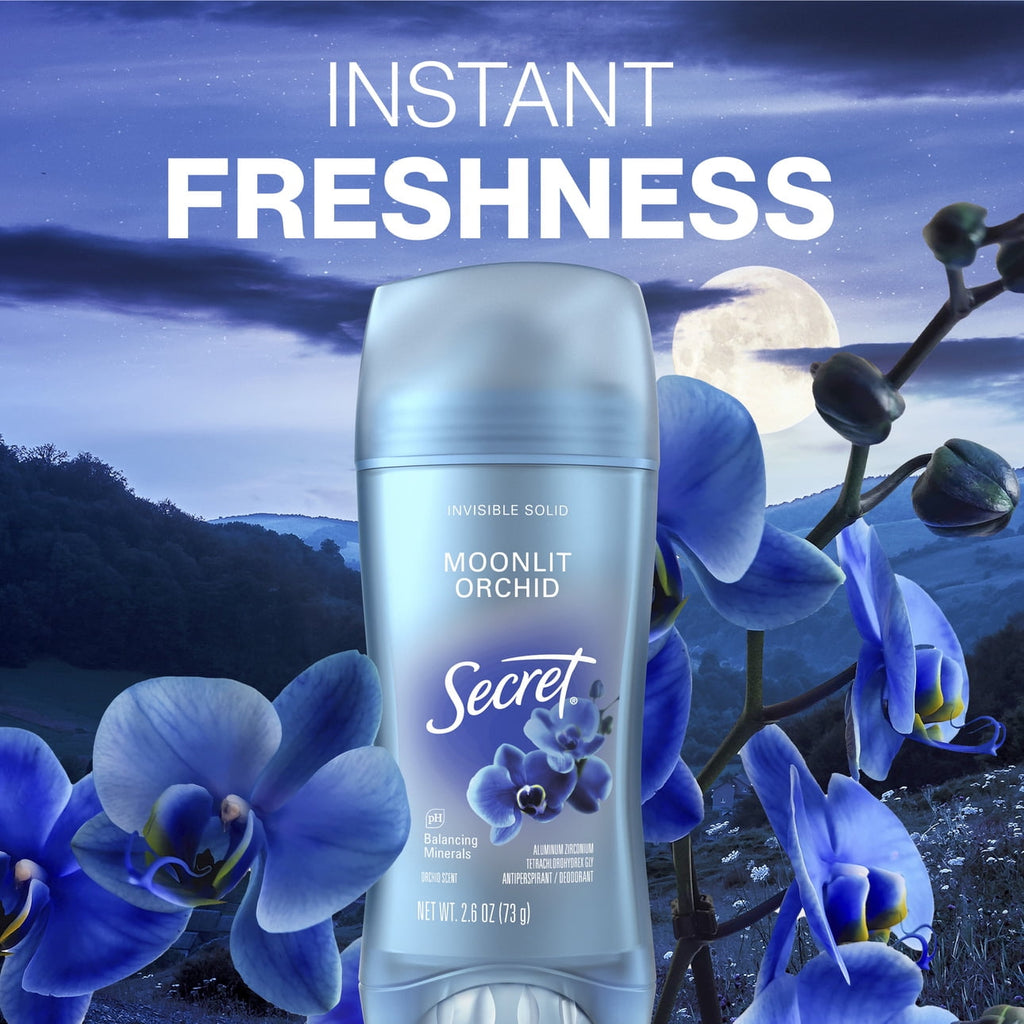 Fresh Invisible Solid Antiperspirant & Deodorant for Women, Moonlit Orchid, 2.6oz